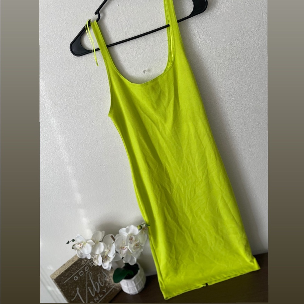Neon Yellow Mini Dress